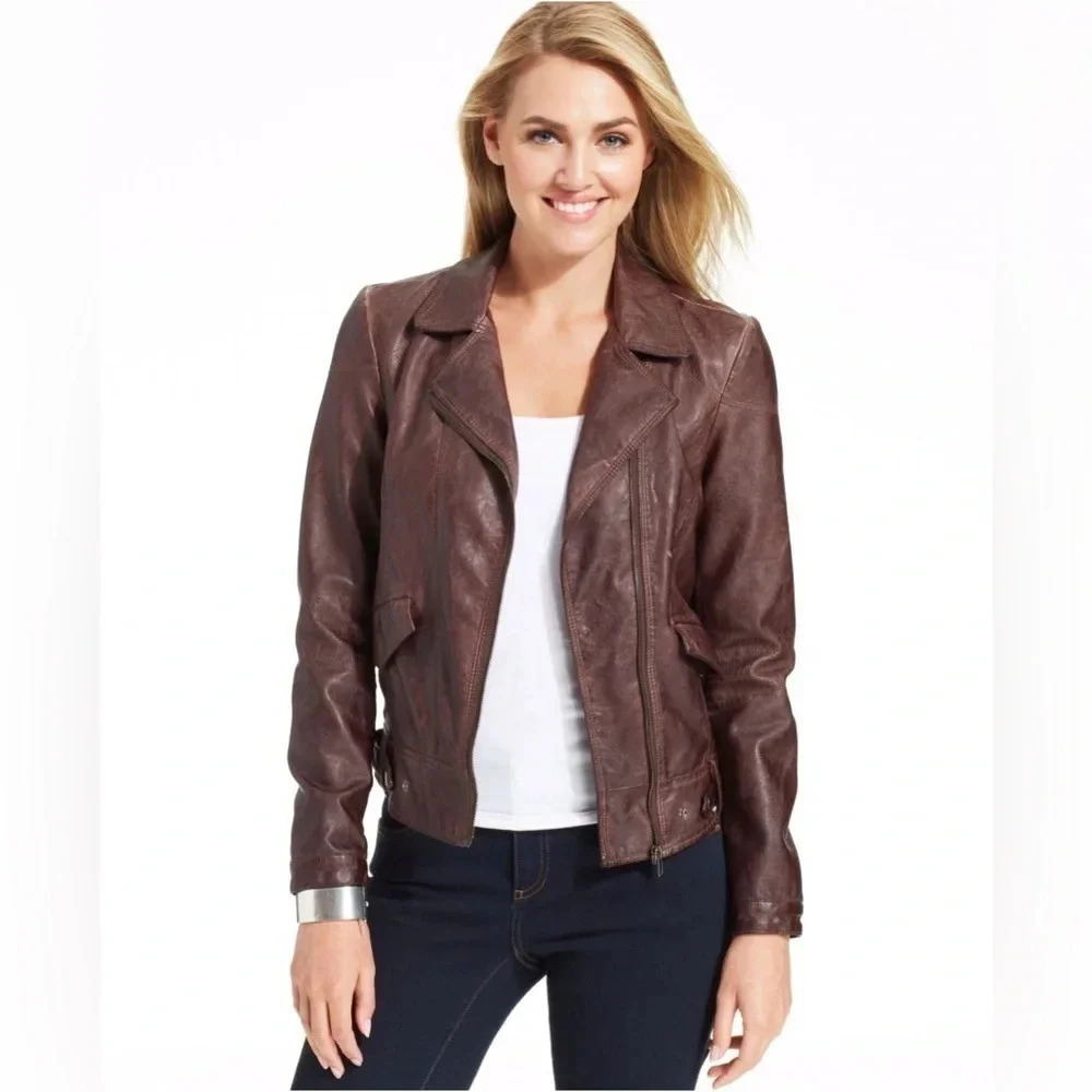 Kut from the Kloth Dean Vegan Faux Leather Moto Jacket